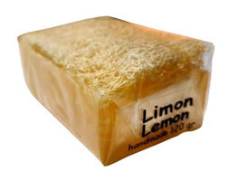 Abu Şifa El Yapımı Doğal Kabak Lifli-Limon Katı Sabun 120 gr