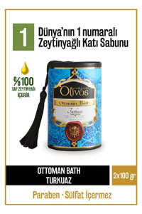 Olivos Osmanlı Hamam Serisi Turkuaz Zeytinyağlı Katı Sabun 2x100 gr