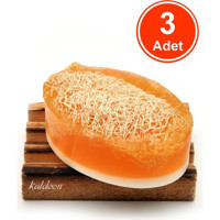 Kaldeon Doğal El Yapımı Ballı-Kabak Lifli-Keçi Sütü Katı Sabun 3x120 gr