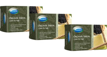Mecitefendi Organik Çörek Otlu Katı Sabun 3x125 gr