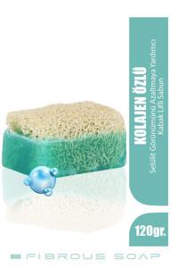 Motto Plus Professional Doğal Kabak Lifli Kabak Lifli-Kolajen Katı Sabun 120 gr