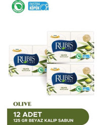 Rubis Doğal Beyaz-Zeytin Katı Sabun 4x125 gr