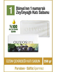 Olivos Doğal Üzüm Çekirdeği-Zeytinyağlı Katı Sabun 250 gr