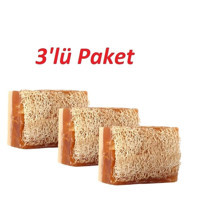 Trendmilano Doğal Bal-Eşek Sütü-Kabak Lifli Katı Sabun 3x120 gr