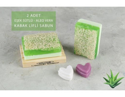 Aktürk Osmanli Katı Sabuni Aloe Veralı Kabak Lifli Katı Sabun 2x240 gr
