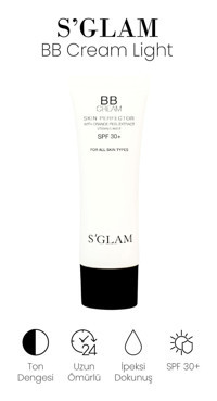 S'glam Skin Perfector Light Tüm Ciltler İçin BB Krem Açık Ton
