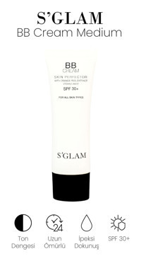 S'glam Skin Perfector Medium Tüm Ciltler İçin BB Krem Orta Ton