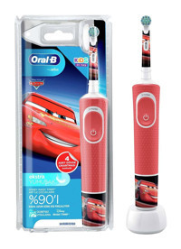 Oral-b D100 Cars Özel Seri Işıklı Yumuşak Çocuk Diş Fırçası Kırmızı
