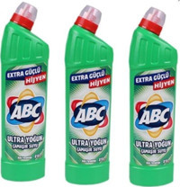 Abc Ekstra Güçlü Dağ Rüzgarı Banyo-Mutfak İçin Konsantre Sıvı Çamaşır Suyu 3x810 gr