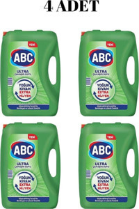 Abc Ekstra Güçlü Dağ Rüzgarı Banyo-Mutfak İçin Konsantre Sıvı Çamaşır Suyu 4x3.25 lt