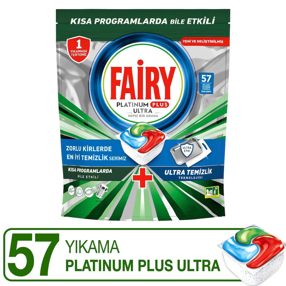 Fairy Platinum Plus Ultra Tablet Bulaşık Makinesi Deterjanı 57 Adet