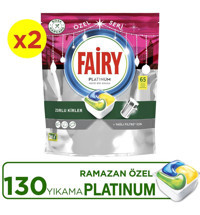 Fairy Özel Seri Limon Tablet Bulaşık Makinesi Deterjanı 2x65 Adet