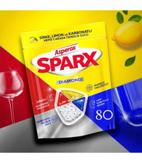 Asperox Diamond Limon Tablet Bulaşık Makinesi Deterjanı 80 Adet