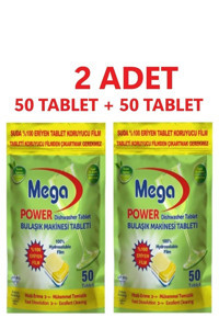 Mega Power Tablet Bulaşık Makinesi Deterjanı 2x50 Adet