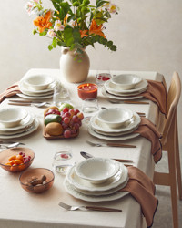 English Home Frezya 24 Parça 6 Kişilik Porselen Yemek Takımı Sarı-Yeşil