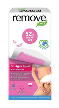 Remove Bitkisel Lif Hassas Ciltler 52 Adet Tüm Vücut Ağda Bandı