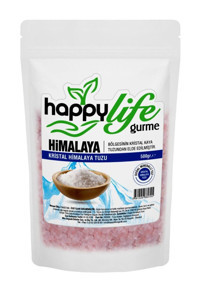 Happy Life Gurme İyotsuz Kristal Himalaya Tuzu Paket 500 gr
