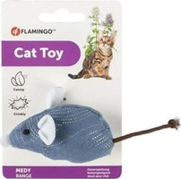 Flamingo Catnipli Hareketli Sesli Peluş Tüylü Vantuzlu Yakalama Yavru-Yetişkin Fare Kedi Oyuncağı