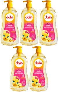 Dalin Bebek Şampuanı 700ML Kolay Tarama Badem Özlü Pompalı (5 Li Set)