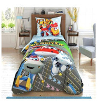 Taç Runway Pamuk 160x220 cm Lastikli Çarşaflı Harika Kanatlar Tek Kişilik Nevresim Takımı Çok Renkli
