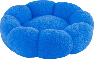 Patiderm Peluş Yıkanabilir Tek Fonksiyonlu 50x50x14 cm Sepet Kedi Yatağı Mavi