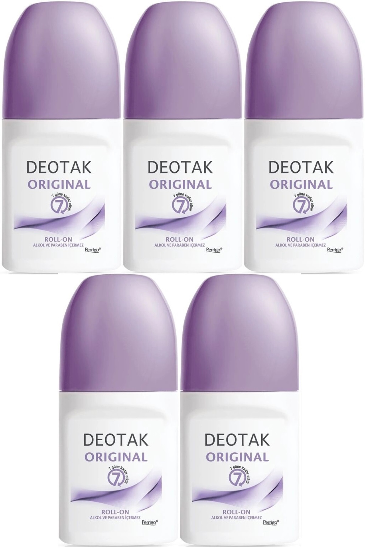 Deotak Original Pudrasız Ter Önleyici Roll-On Kadın Deodorant 5x35 ml