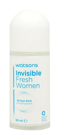 Watsons Invisible Fresh Pudrasız Ter Önleyici Antiperspirant Roll-On Kadın Deodorant 50 ml