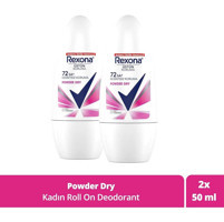 Rexona Powder Dry Pudrasız Ter Önleyici Antiperspirant Roll-On Kadın Deodorant 2x50 ml