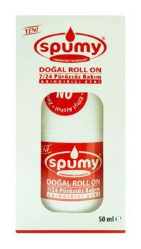 Spumy Pürüzsüz Bakım Pudrasız Organik Roll-On Unisex Deodorant 50 ml