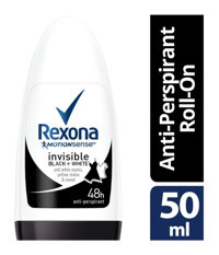 Rexona Invisible Black & White Pudralı Ter Önleyici Antiperspirant Roll-On Kadın Deodorant 12x50 ml