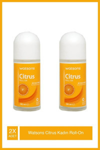 Watsons Citrus Pudrasız Ter Önleyici Antiperspirant Roll-On Kadın Deodorant 2x50 ml