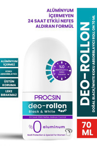 Procsin Black & White Pudrasız Organik Roll-On Unisex Deodorant 70 ml