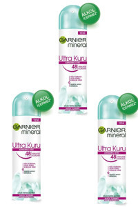Garnier Ultra Kuru Pudrasız Ter Önleyici Antiperspirant Sprey Kadın Deodorant 3x150 ml