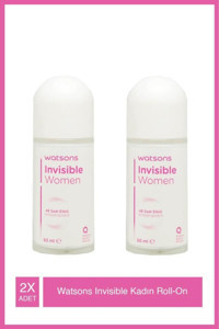 Watsons Invisible Pudrasız Ter Önleyici Antiperspirant Roll-On Kadın Deodorant 2x50 ml