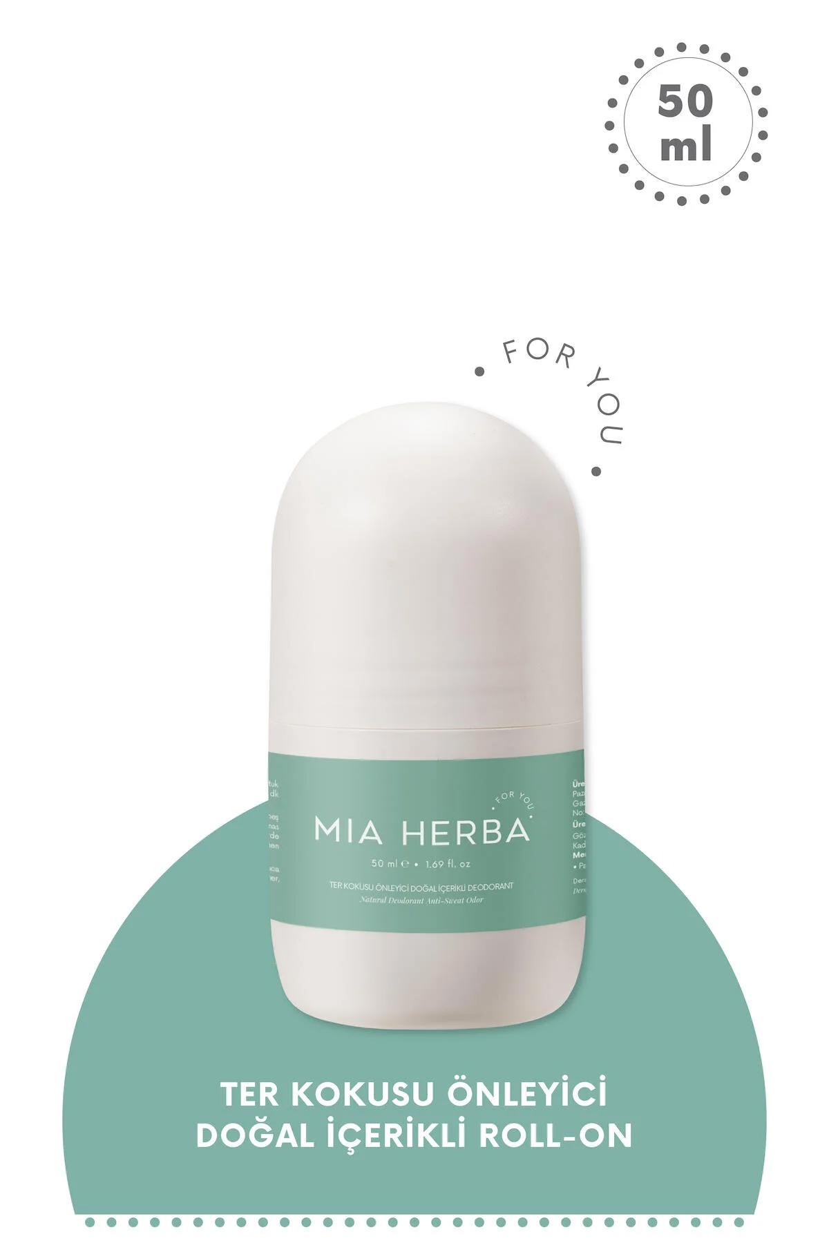 Mia Herba Pudrasız Ter Önleyici Organik Roll-On Kadın Deodorant 50 ml