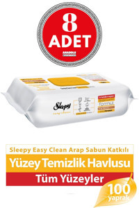 Sleepy 800 Yaprak 8'li Paket Islak Mendil