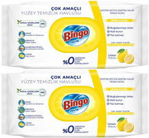 Bingo Antibakteriyel 96 Yaprak 2'li Paket Islak Mendil