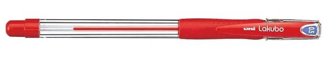 Uni-Ball Sg-100 Plastik Tek Renkli 0.5 mm Kırmızı Tekli Tükenmez Kalem