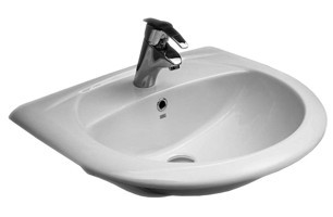 Serel Orkide 6834Tds000 Klasik Tekli 51 cm Seramik Tezgah Üstü Dikdörtgen Lavabo Beyaz