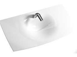 Serel Purity Pr35Sts110H Klasik Tekli 48 cm Seramik Tezgah Üstü Dikdörtgen Lavabo Beyaz