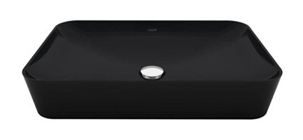 Creavit Ultra Ul060 Klasik Tekli 60 cm Seramik Çanak Dikdörtgen Lavabo Siyah