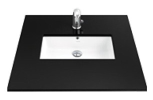 Creavit Tp738 Klasik Tekli 51 cm Seramik Tezgah Altı Dikdörtgen Lavabo Beyaz
