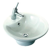 Creavit Tp241 Klasik Tekli 46 cm Seramik Tezgah Üstü Çanak Lavabo Beyaz