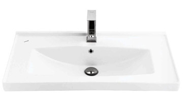 Creavit Sera Tf185 Klasik Tekli 85 cm Seramik Seramik Dikdörtgen Lavabo Beyaz