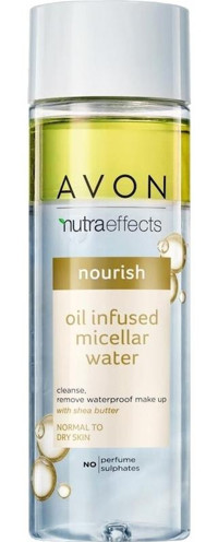 Avon Nutra Effects Normalden Kuruya Dönük Ciltler Yağ Bazlı Yüz Temizleyici Su 200 ml