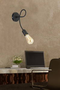Apliqa Alegra Tekli Metal LED Aplik Siyah