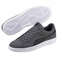 Puma Smash V2 Buck 365160-08 Bağcıklı Erkek Günlük Ayakkabı Gri