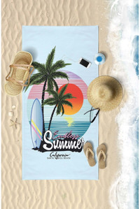 Vevienhome Endless Summer Pamuklu Plaj Havlusu Mavi