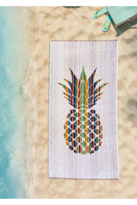 Cottontherapy Ananas Pamuklu Plaj Havlusu Çok Renkli
