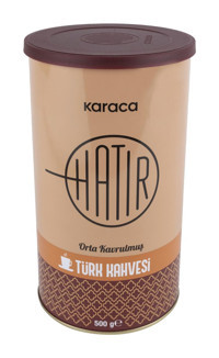 Karaca Hatır Orta Kavrulmuş Türk Kahvesi Teneke Kutu 500 Gr